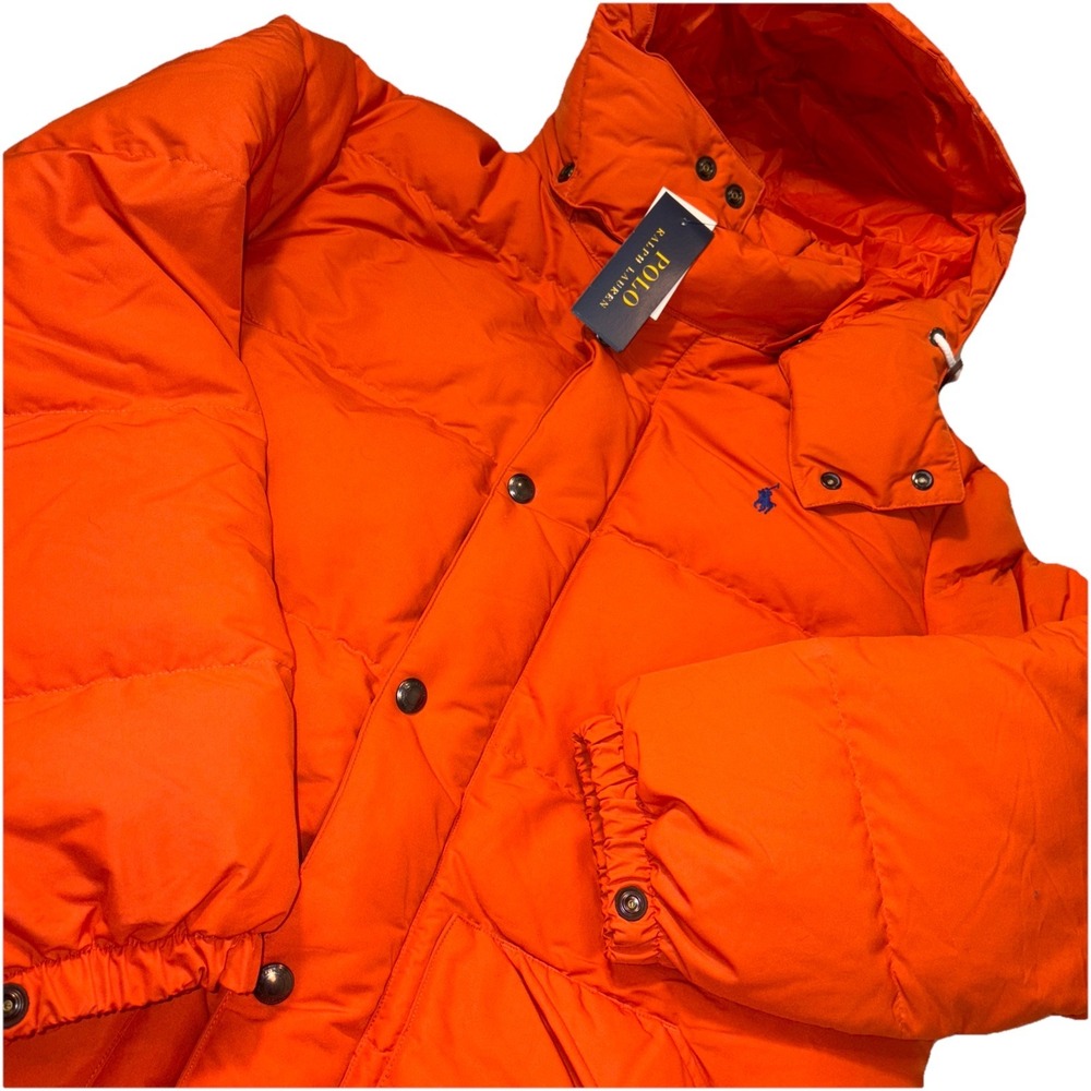 Polo Ralph Lauren Boulder Down Puffer Coat Orange Men's Size MEDIUM‎ NWT  $498